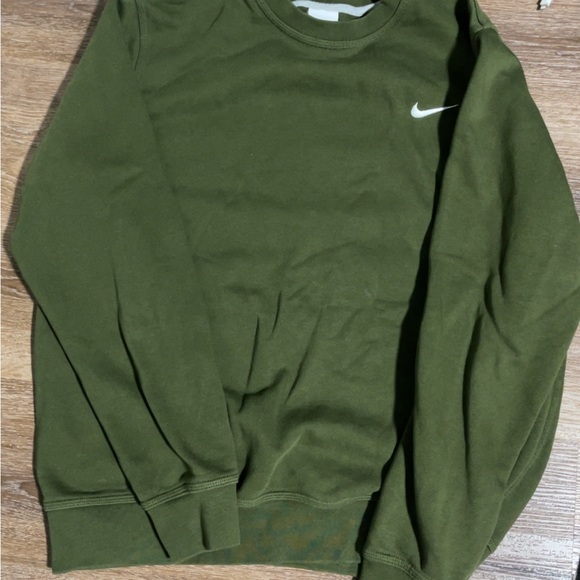Nike Men's Olive Crewneck Sweater - Picture 1 of 2